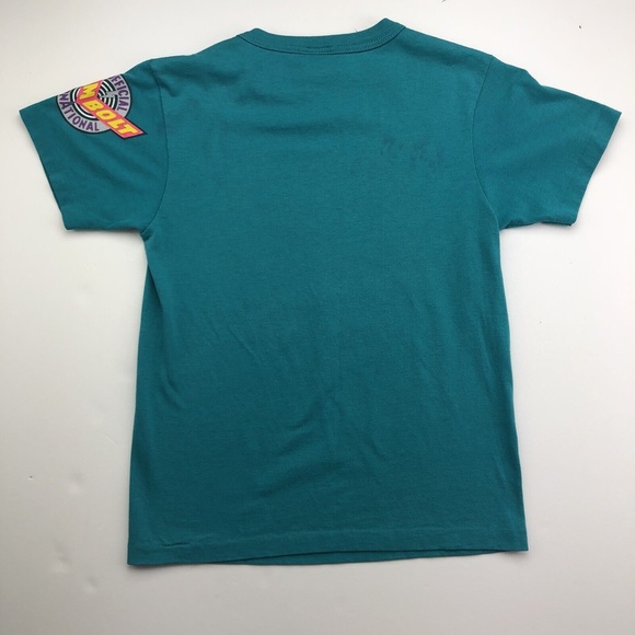 Vintage 90s Team Lightning Bolt Single Stitch USA T-Shirt Youth M Adult XXS - Picture 8 of 12